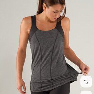 Lululemon Run: For Your Life Tank 6, Silver and Black